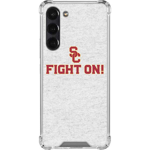 University of Southern California USC Fight On Grey Galaxy S24 FE Clear Case